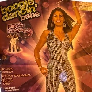 Vintage Boogie Dancin' Babe Halloween Costume Jumpsuit